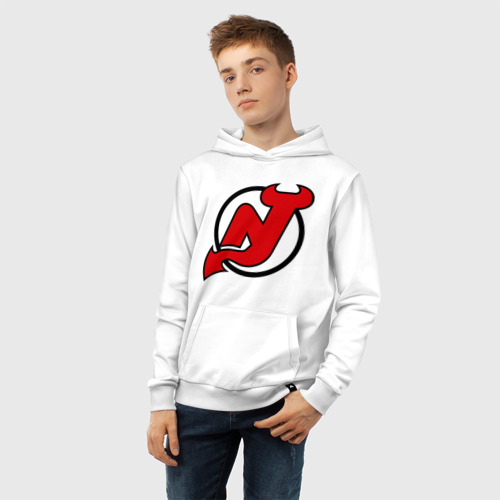 Детская толстовка хлопок New Jersey Devils, цвет белый - фото 6