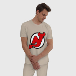 Мужская пижама хлопок New Jersey Devils - фото 2