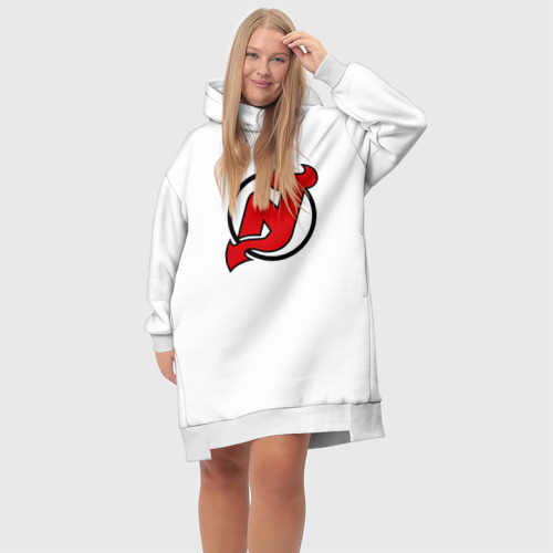 Платье-худи хлопок New Jersey Devils, цвет белый - фото 6