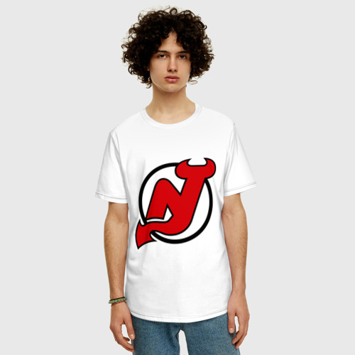 Мужская футболка хлопок Oversize New Jersey Devils - фото 3
