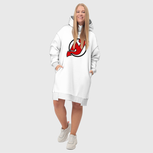 Платье-худи хлопок New Jersey Devils, цвет белый - фото 7