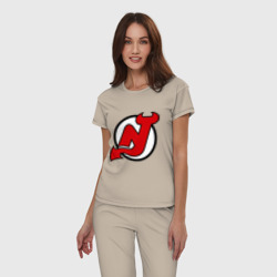 Женская пижама хлопок New Jersey Devils - фото 2