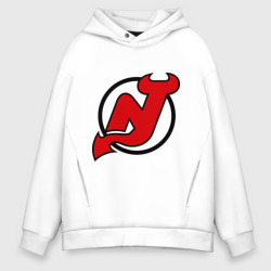 New Jersey Devils – Мужское худи Oversize хлопок с принтом купить со скидкой в -21%