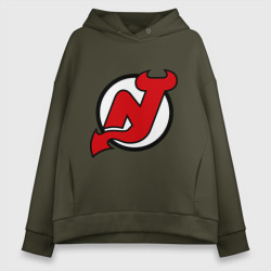 Женское худи Oversize хлопок New Jersey Devils