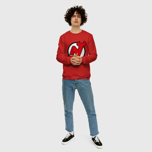 Мужской свитшот хлопок New Jersey Devils, цвет красный - фото 5