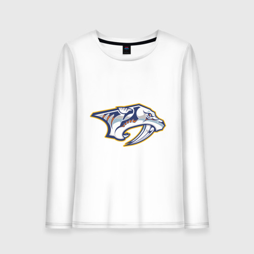 Женский лонгслив хлопок Nashville Predators, цвет белый