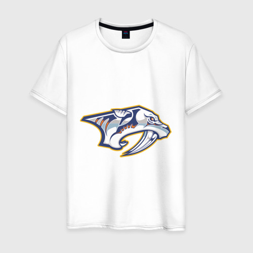 Мужская футболка хлопок Nashville Predators, цвет белый