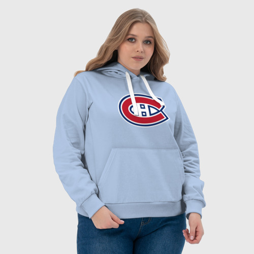 Женская толстовка хлопок Montreal Canadiens, цвет мягкое небо - фото 6