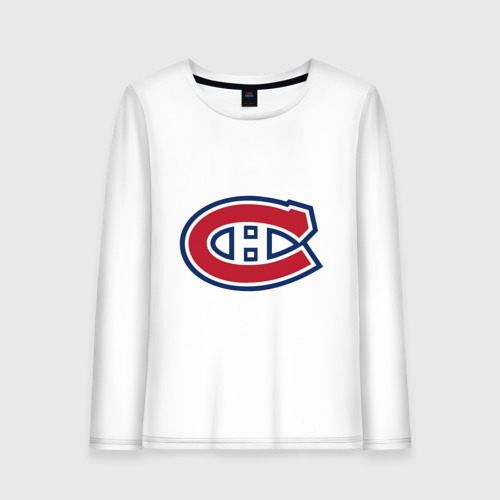 Женский лонгслив хлопок Montreal Canadiens, цвет белый