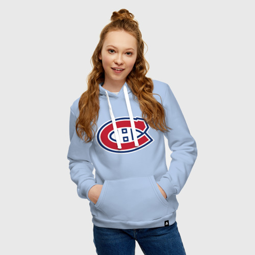 Женская толстовка хлопок Montreal Canadiens, цвет мягкое небо - фото 3