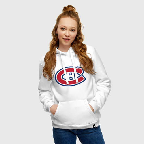 Женская толстовка хлопок Montreal Canadiens, цвет белый - фото 3