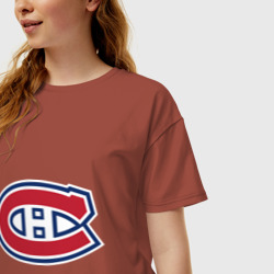 Женская футболка хлопок Oversize Montreal Canadiens - фото 2