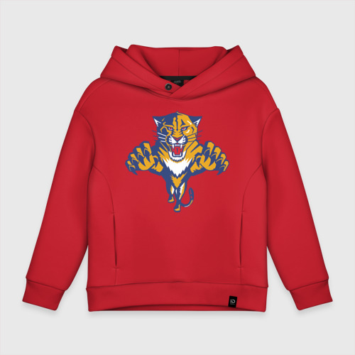 Детское худи Oversize хлопок Florida Panthers, цвет красный