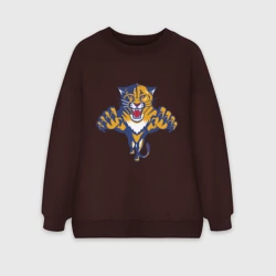 Женский свитшот oversize без начеса хлопок Florida Panthers