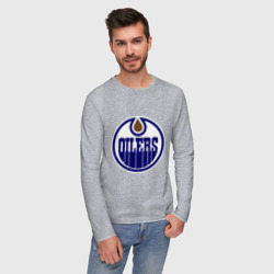 Мужской лонгслив хлопок Edmonton Oilers - фото 2