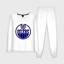 Женская пижама с лонгсливом хлопок Edmonton Oilers