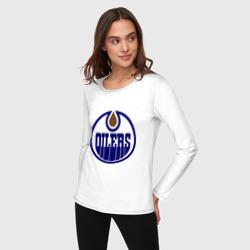 Женский лонгслив хлопок Edmonton Oilers - фото 2