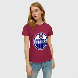 Женская футболка хлопок Edmonton Oilers - фото 2