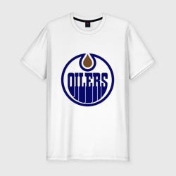 Мужская футболка хлопок Slim Edmonton Oilers