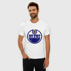 Мужская футболка хлопок Slim Edmonton Oilers - фото 2