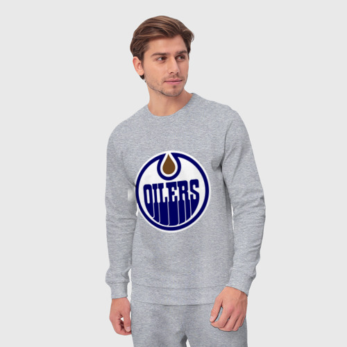 Мужской костюм хлопок Edmonton Oilers, цвет меланж - фото 5