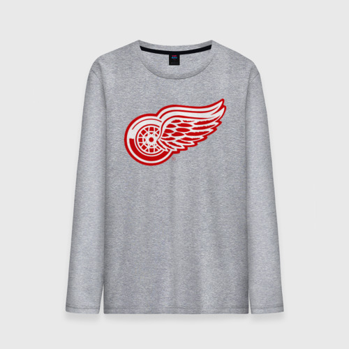 Мужской лонгслив хлопок Detroit Red Wings, цвет меланж