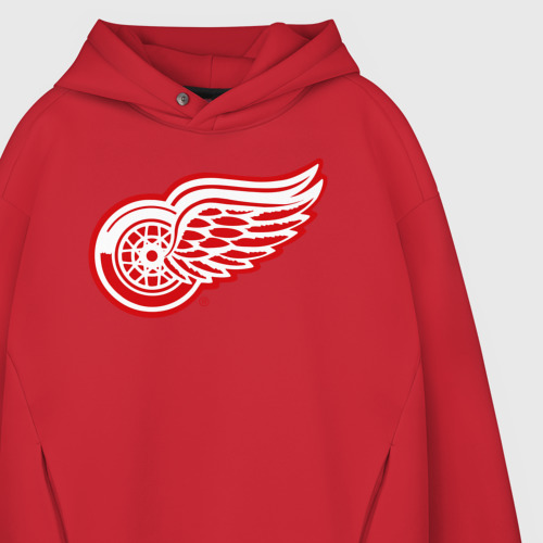 Мужское худи Oversize хлопок Detroit Red Wings, цвет красный - фото 4