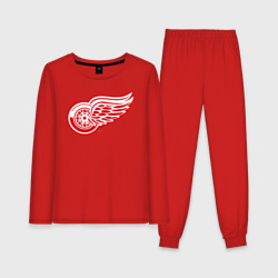 Женская пижама с лонгсливом хлопок Detroit Red Wings