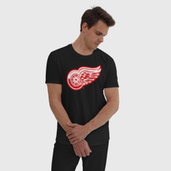 Мужская пижама хлопок Detroit Red Wings - фото 2