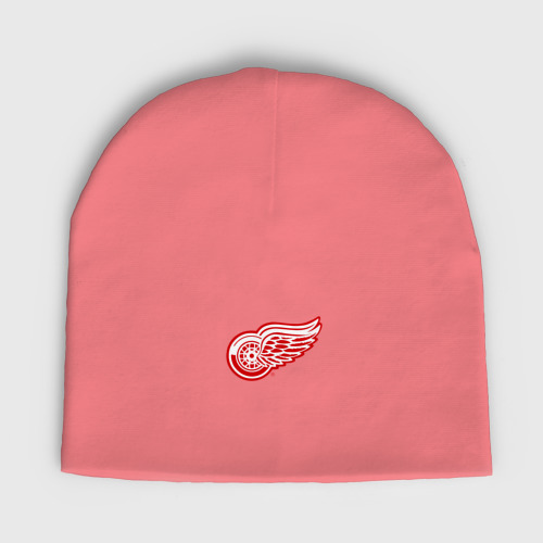 Мужская шапка демисезонная с принтом Detroit Red Wings, вид спереди №1