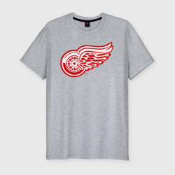 Мужская футболка хлопок Slim Detroit Red Wings