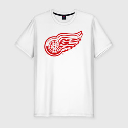 Мужская футболка хлопок Slim Detroit Red Wings