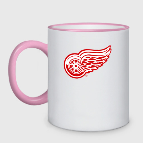 Кружка двухцветная Detroit Red Wings, цвет Кант розовый