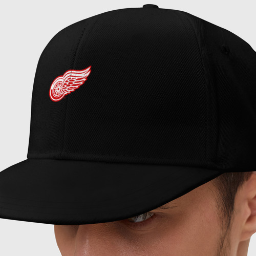 Кепка снепбек с прямым козырьком Detroit Red Wings, цвет черный