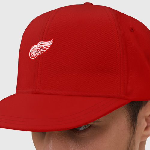 Кепка снепбек с прямым козырьком Detroit Red Wings, цвет красный