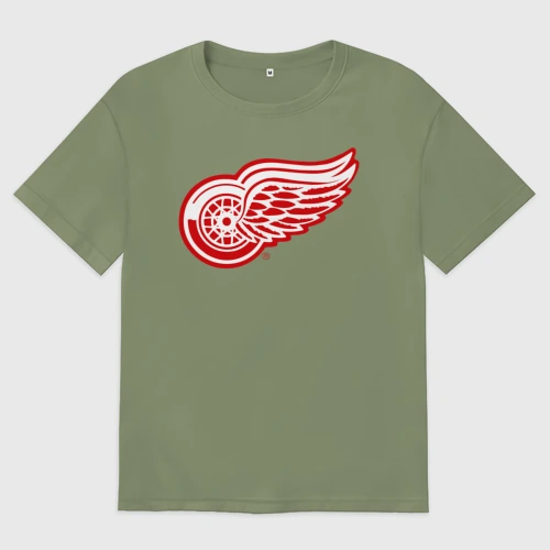 Мужская футболка хлопок Oversize Detroit Red Wings