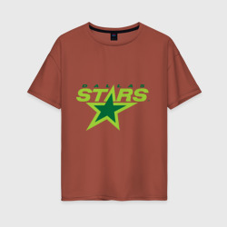 Женская футболка хлопок Oversize Dallas Stars