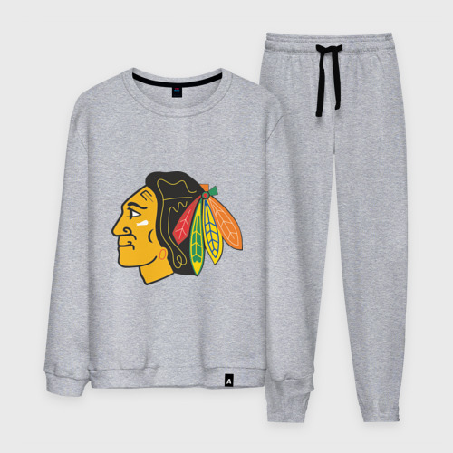 Мужской костюм хлопок Chicago Blackhawks, цвет меланж