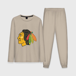 Мужская пижама с лонгсливом хлопок Chicago Blackhawks