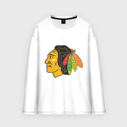 Женский лонгслив oversize хлопок Chicago Blackhawks