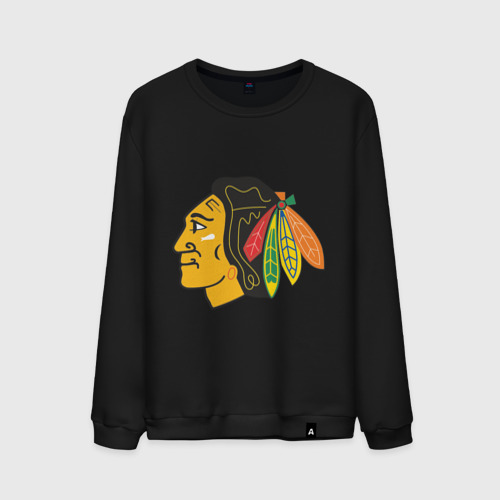 Мужской свитшот хлопок Chicago Blackhawks, цвет черный