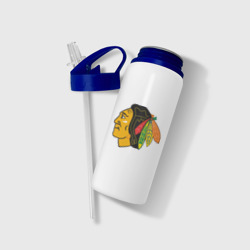 Бутылка для воды с трубочкой Chicago Blackhawks - фото 2