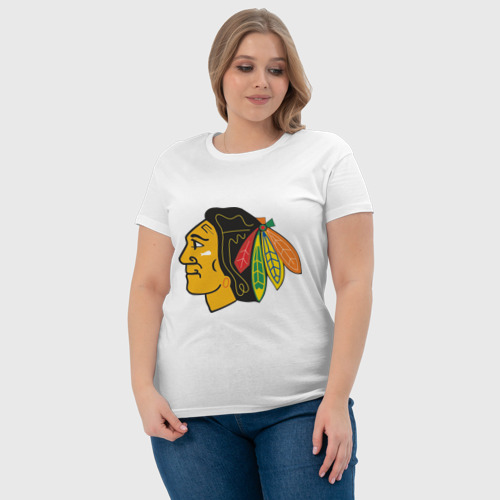 Женская футболка хлопок Chicago Blackhawks - фото 6