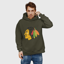 Мужское худи Oversize хлопок Chicago Blackhawks - фото 2