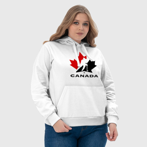 Женская толстовка хлопок Canada, цвет белый - фото 6