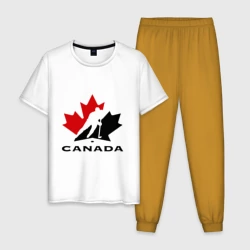 Мужская пижама с белой футболкой хлопок Canada