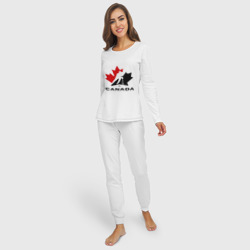 Женская пижама с лонгсливом хлопок Canada - фото 2