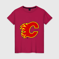 Женская футболка хлопок Calgary Flames