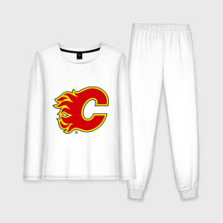 Женская пижама с лонгсливом хлопок Calgary Flames