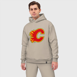 Мужской костюм oversize хлопок Calgary Flames - фото 2